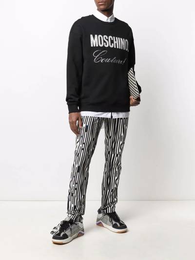 Moschino crystal stud Moschino Couture sweatshirt outlook