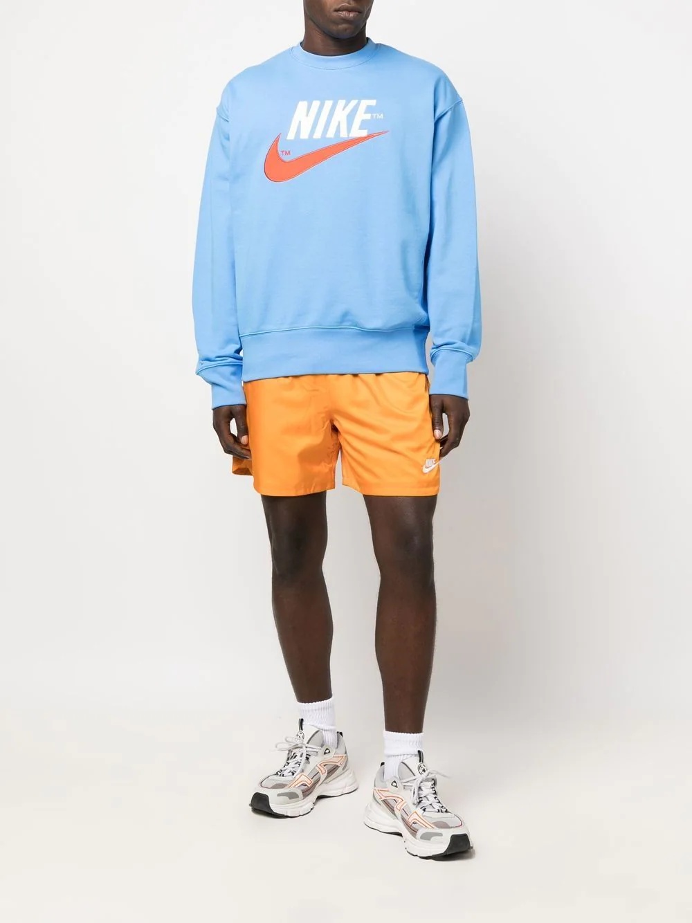 swoosh-logo print sweatshirt - 2