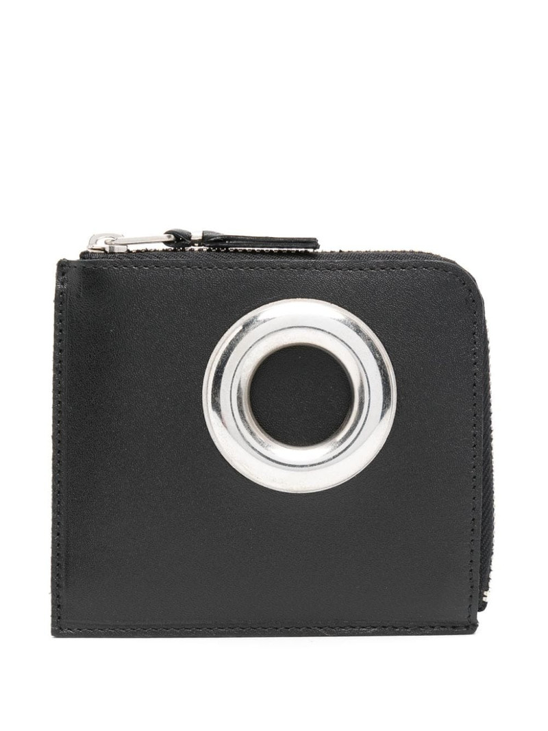 eyelet-detail leather wallet 1
