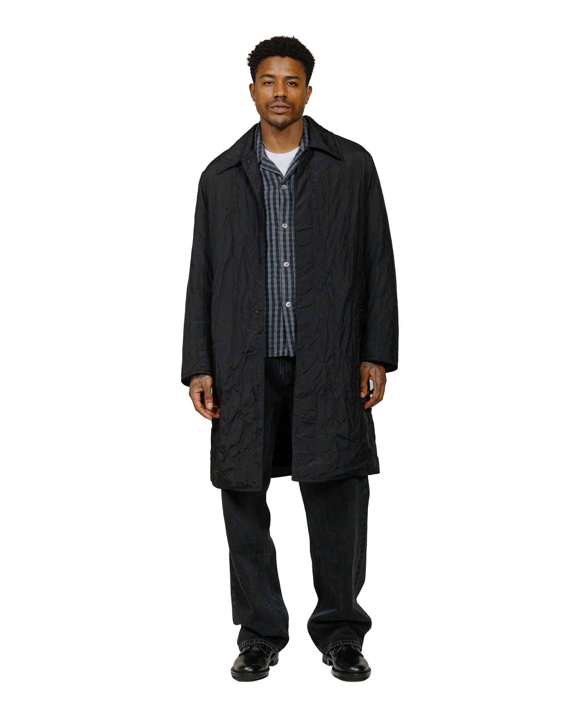 Blithe Coat Shining Black Crinkle Solaro - 2
