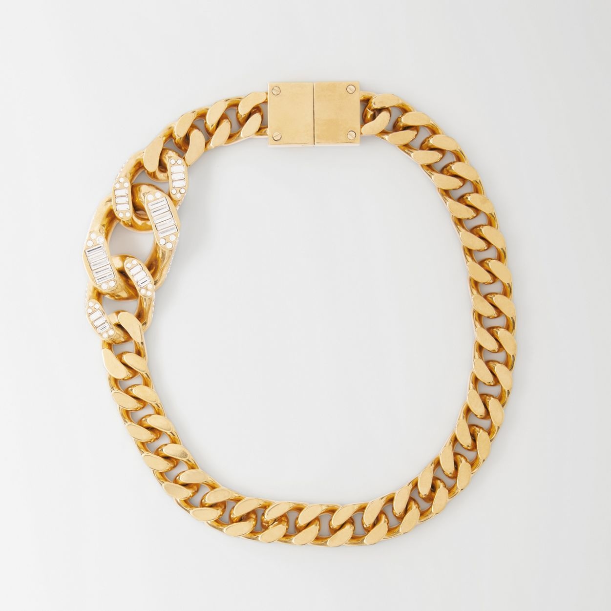 Crystal Detail Gold-plated Chain-link Necklace - 1