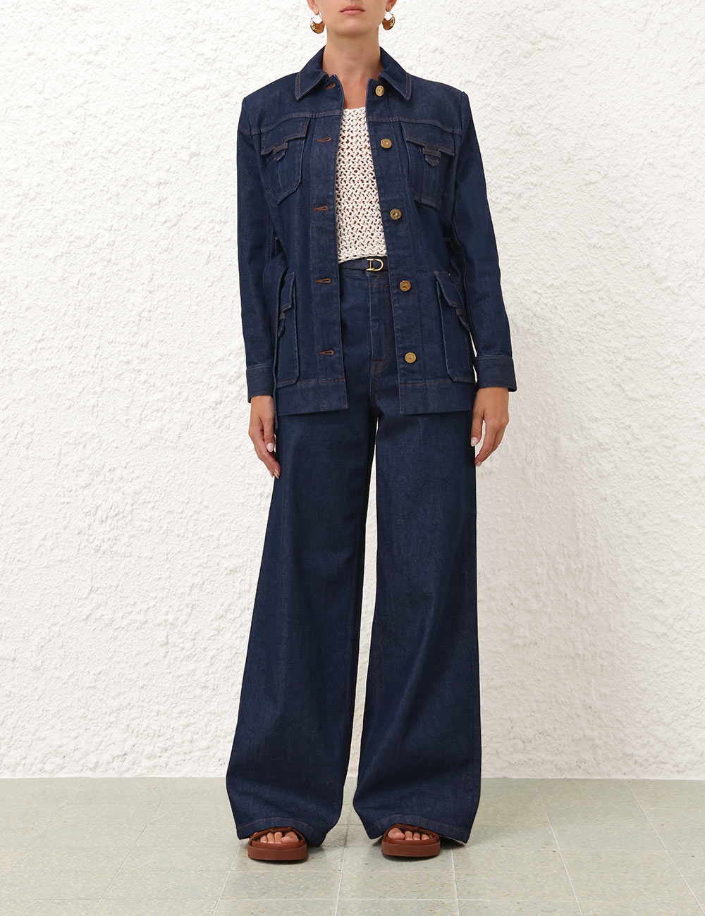 DENIM SAFARI JACKET - 7