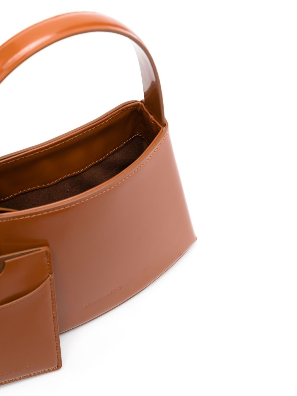 mini embossed-logo curve tote bag - 5
