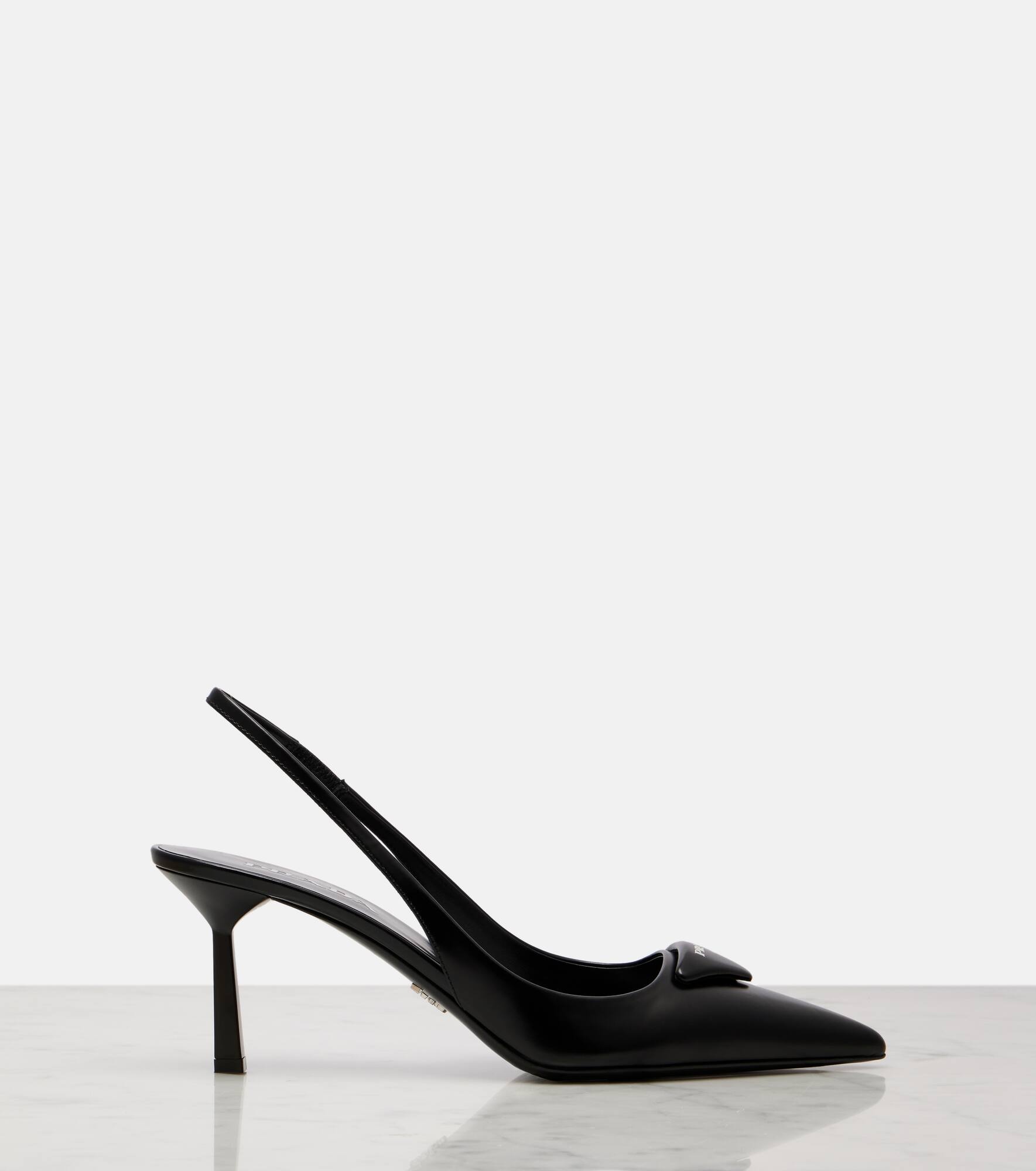 Leather slingback pumps - 4