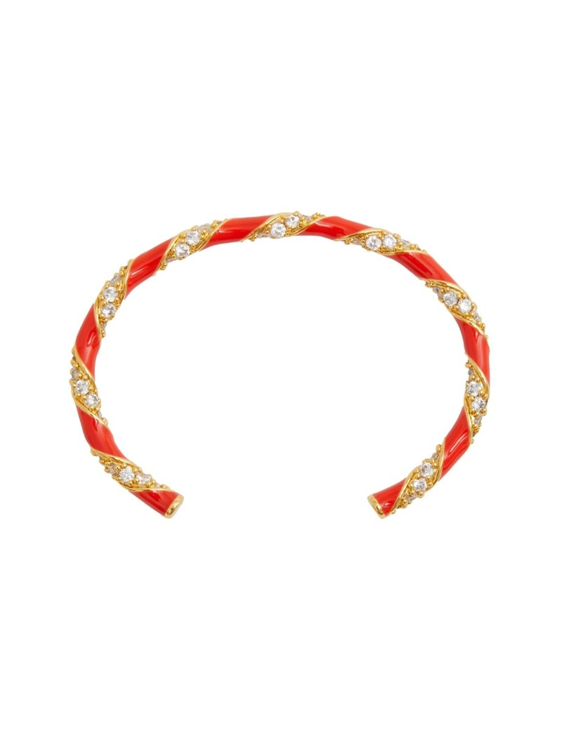 CANDY STRIPE PAVE CUFF - 1