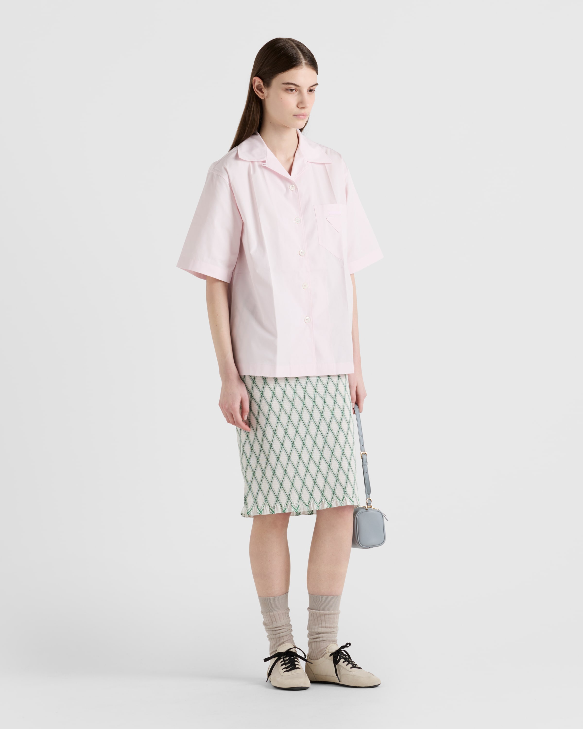Cotton skirt with geometric pattern - 2