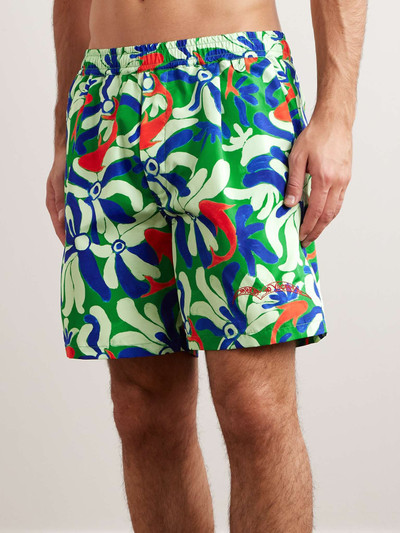 Marni + No Vacancy Inn Straight-Leg Long-Length Printed Swim Shorts outlook