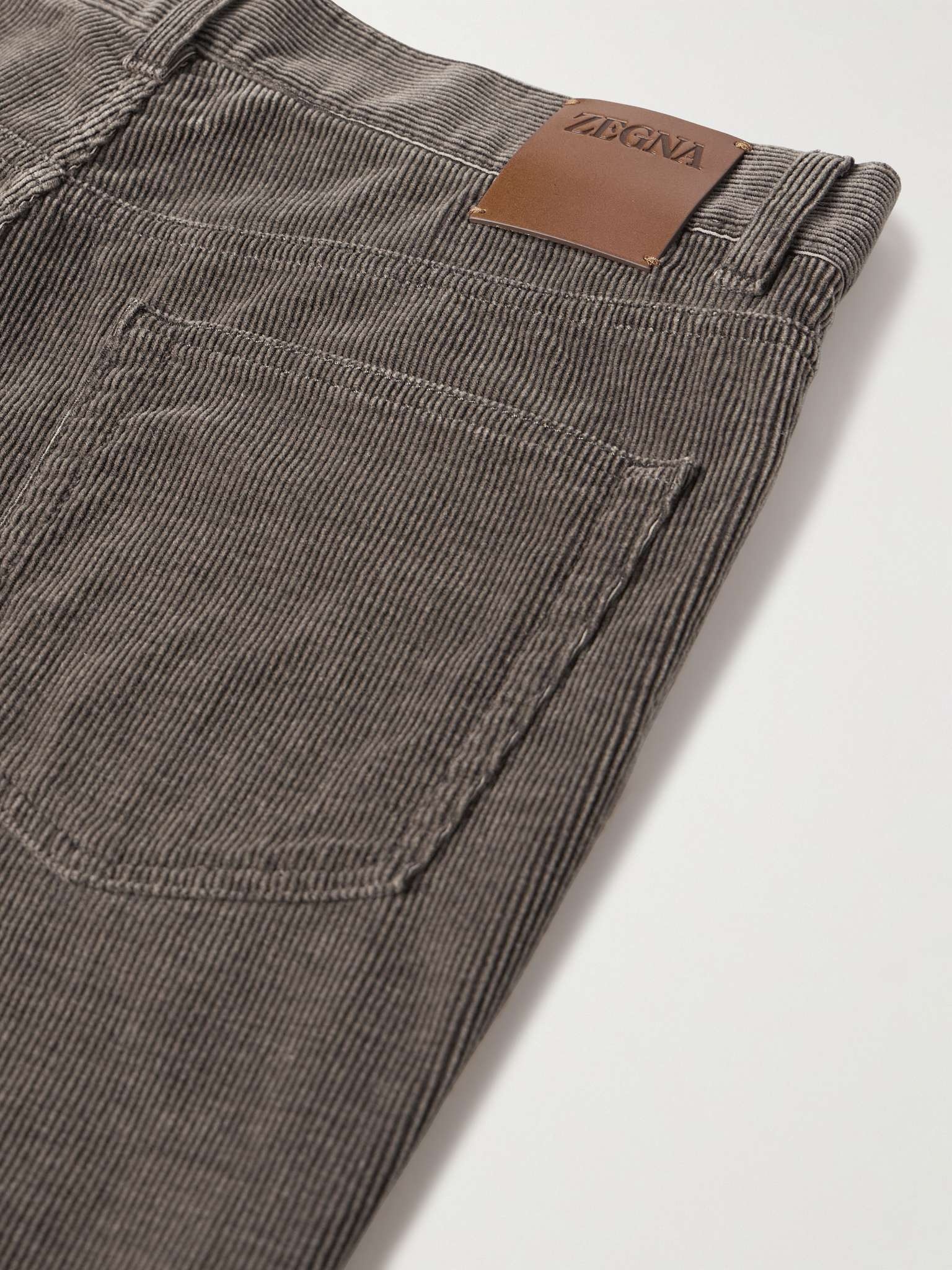 Slim-Fit Straight-Leg Cotton-Blend Corduroy Trousers - 5