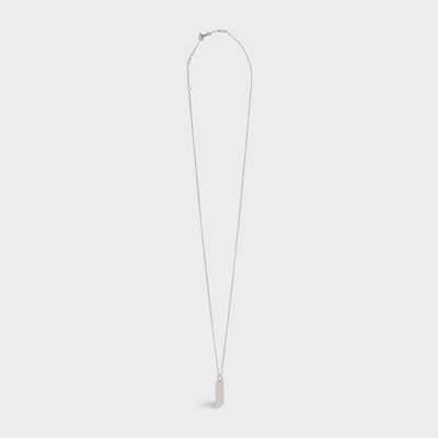 CELINE AIGUISE LARGE TAG NECKLACE  IN  STERLING SILVER outlook