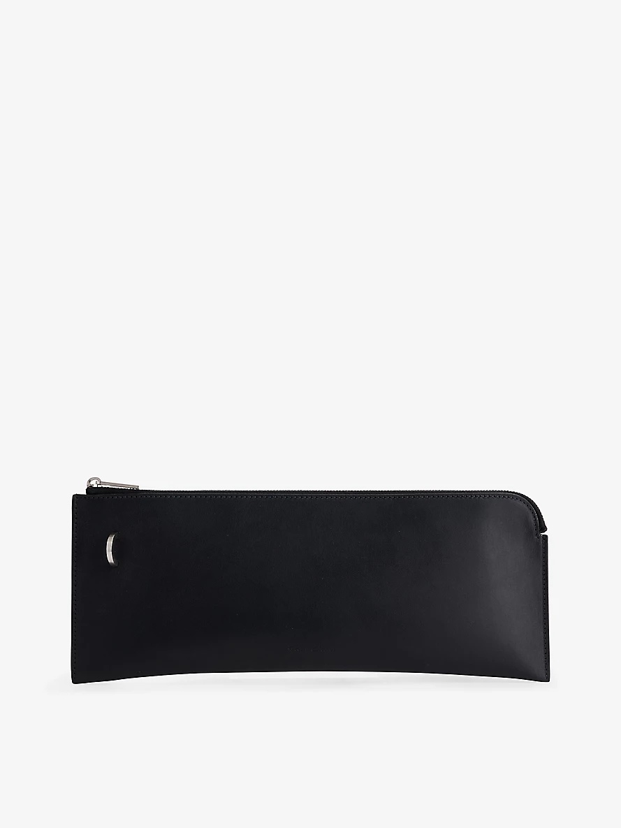 Brand-debossed leather wallet - 1