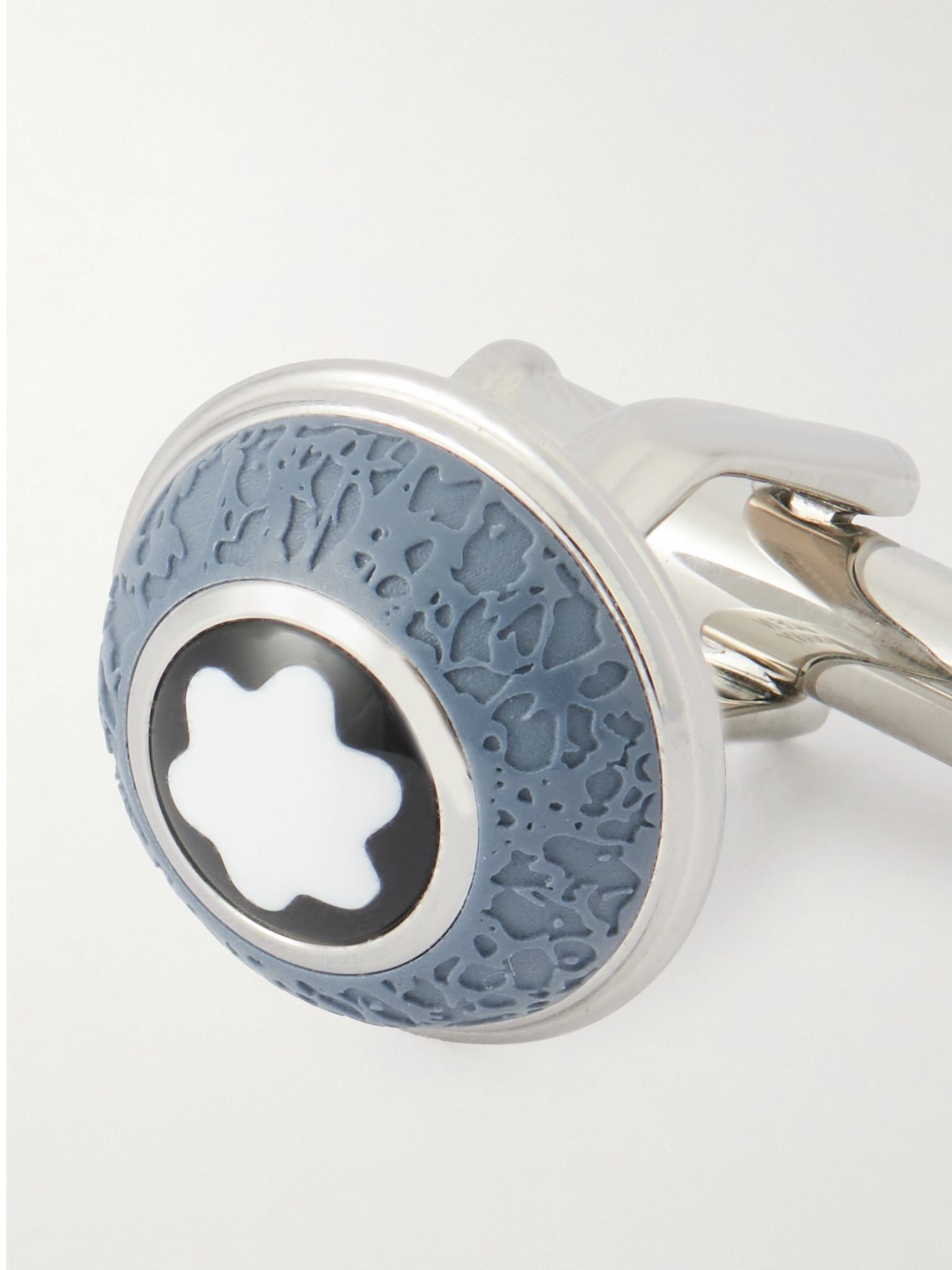 Silver-Tone and Enamel Cufflinks Light blue - 4