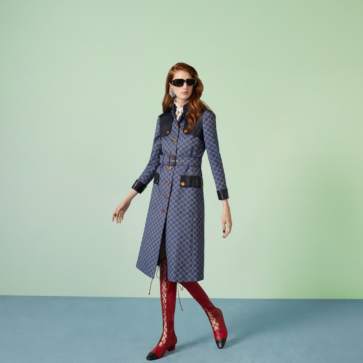 GG canvas long coat - 5