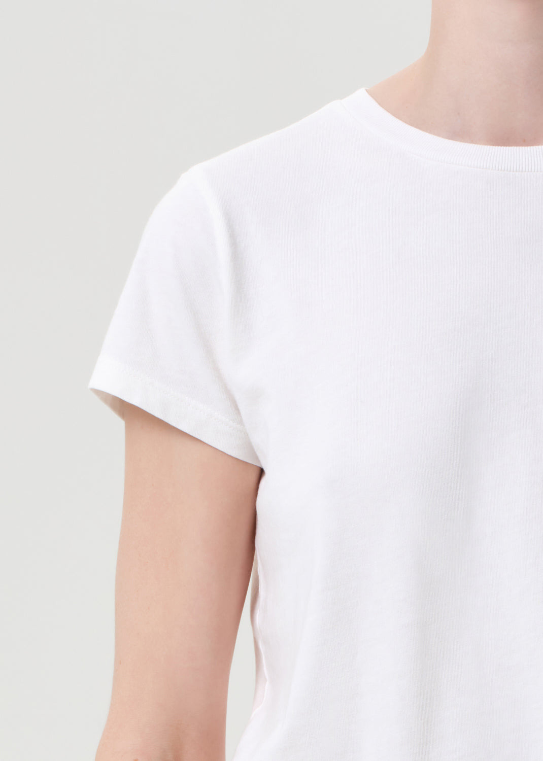 ADINE SHRUNKEN TEE IN WHITE ASH - 5
