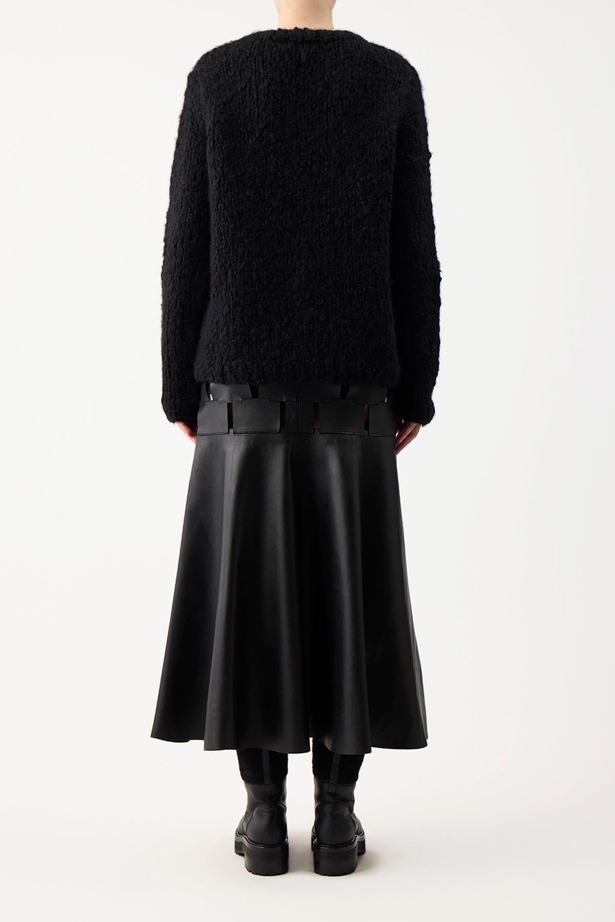 Lawrence Sweater in Black Welfat Cashmere - 4