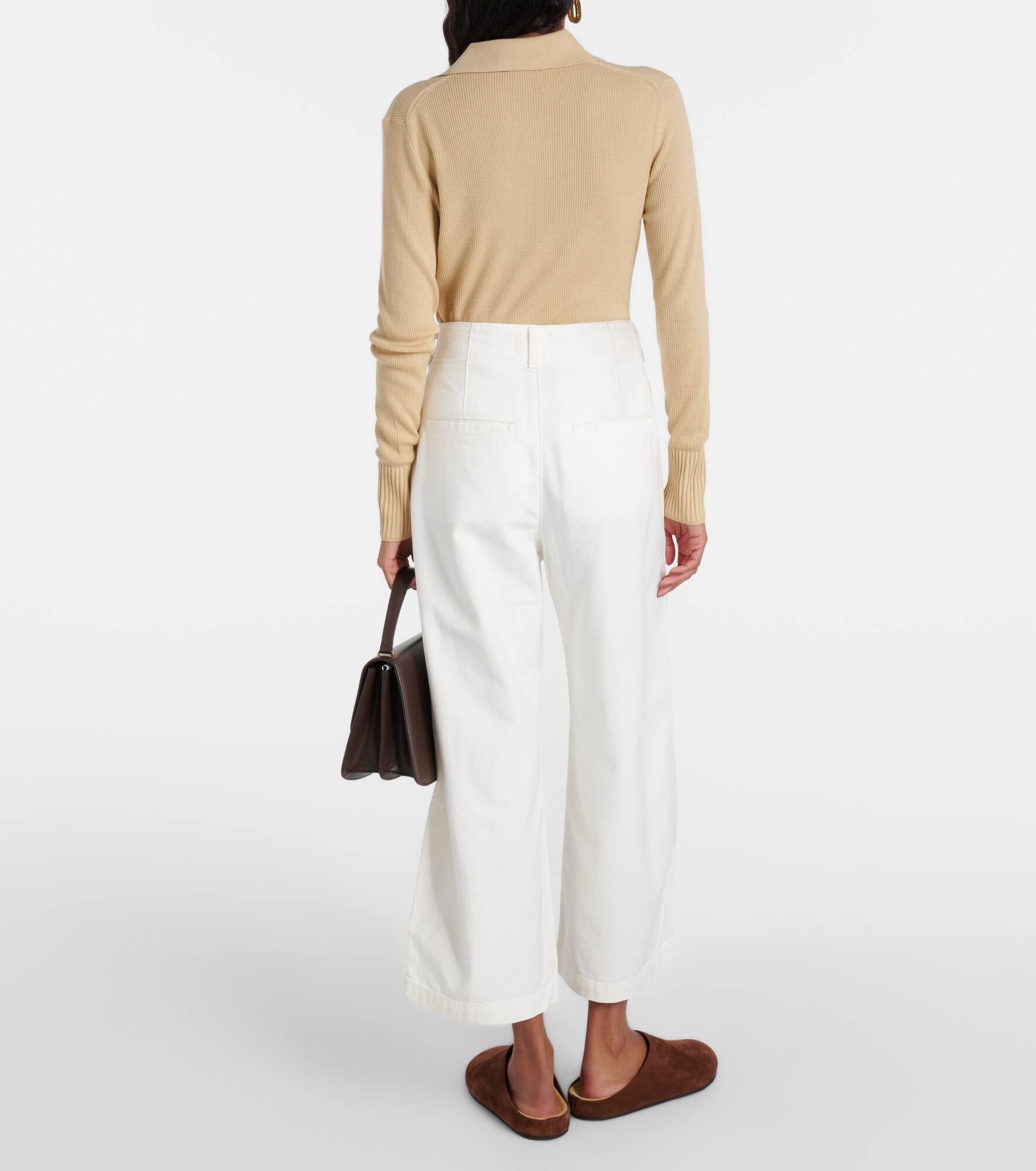 Payton high-rise twill wide-leg pants - 3