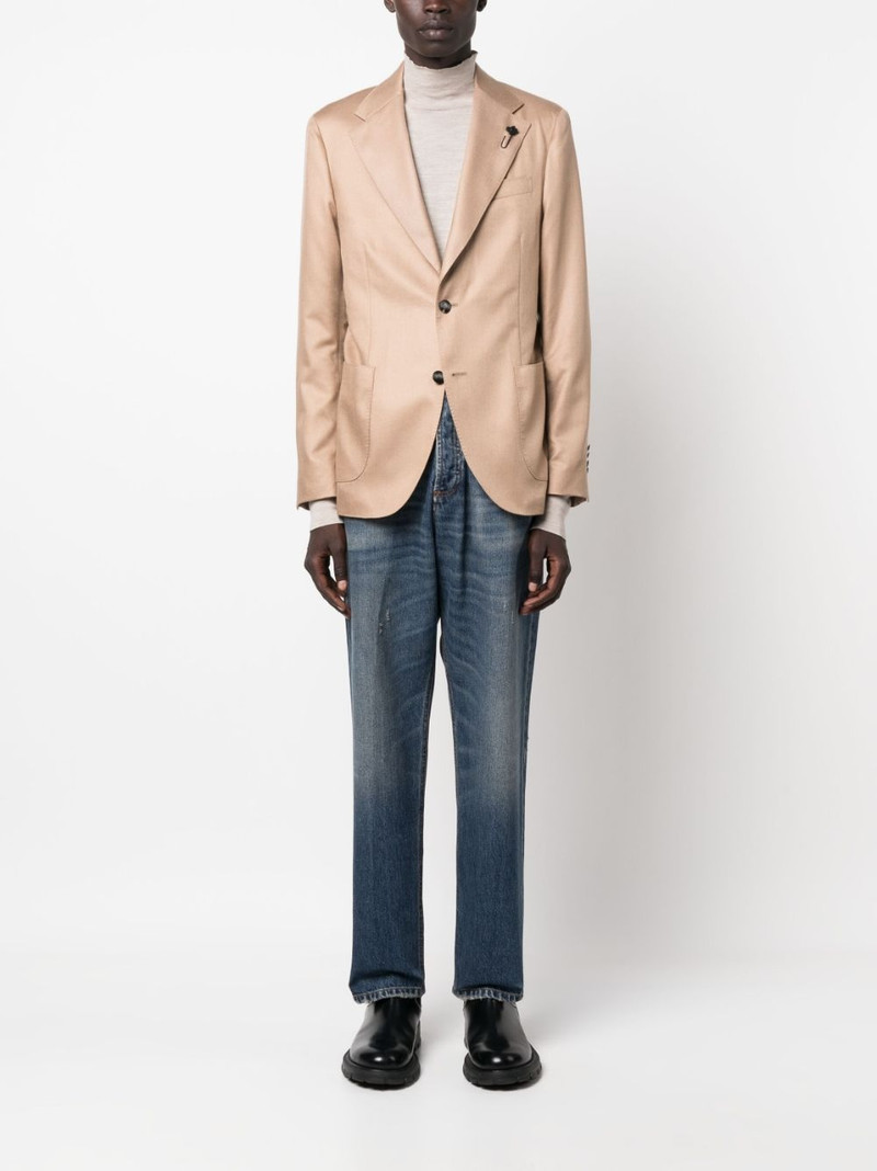 LARDINI distressed straigh-leg jeans outlook