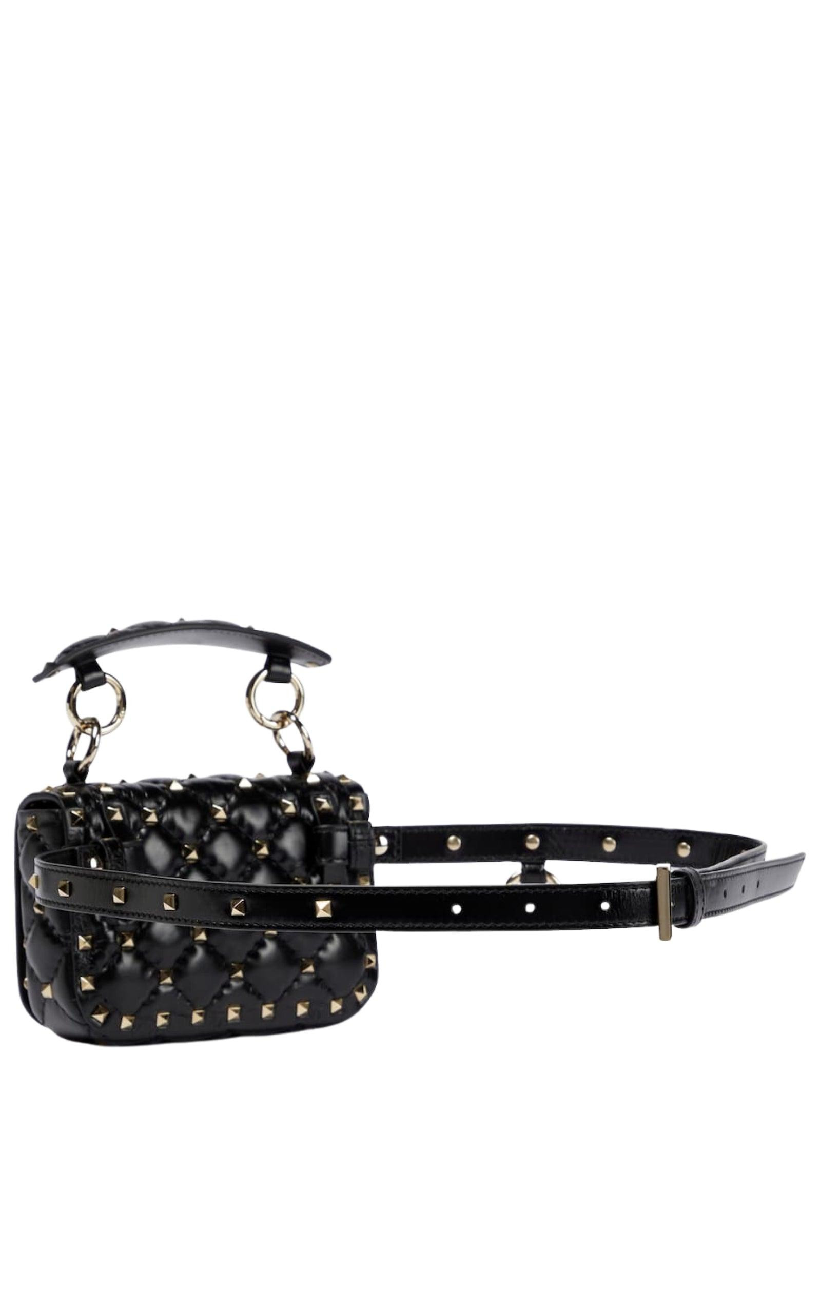 Rockstud Spike Mini Leather Shoulder Bag - 5