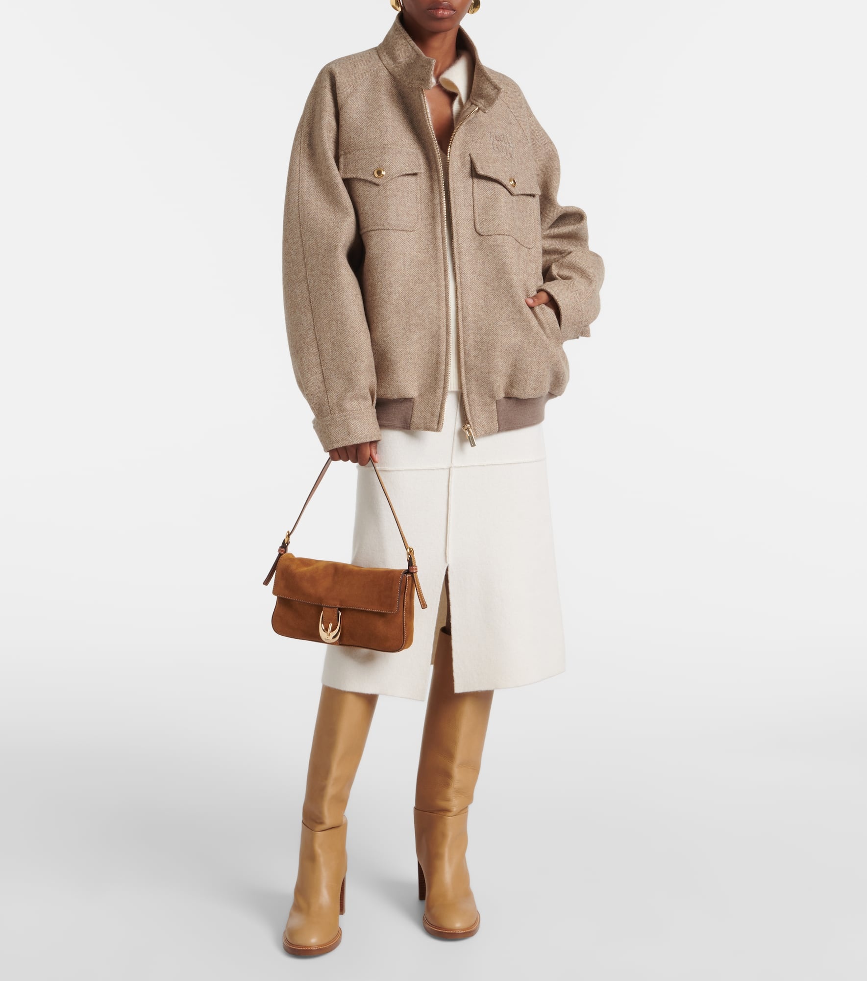Harlow suede shoulder bag - 5