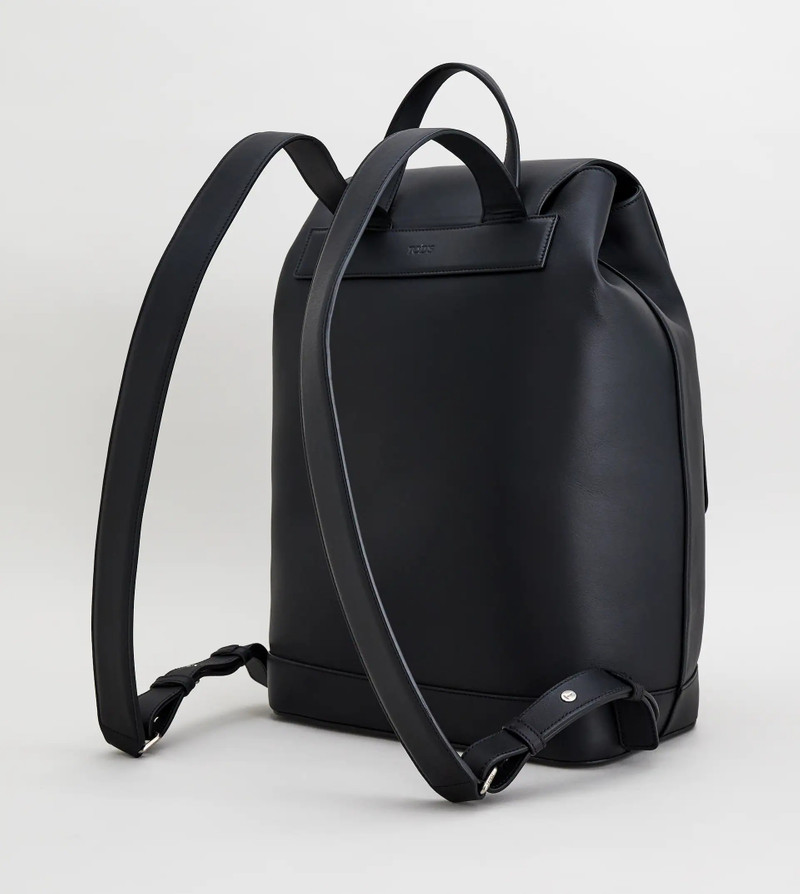 TIMELESS BACKPACK IN LEATHER MEDIUM - BLACK 3