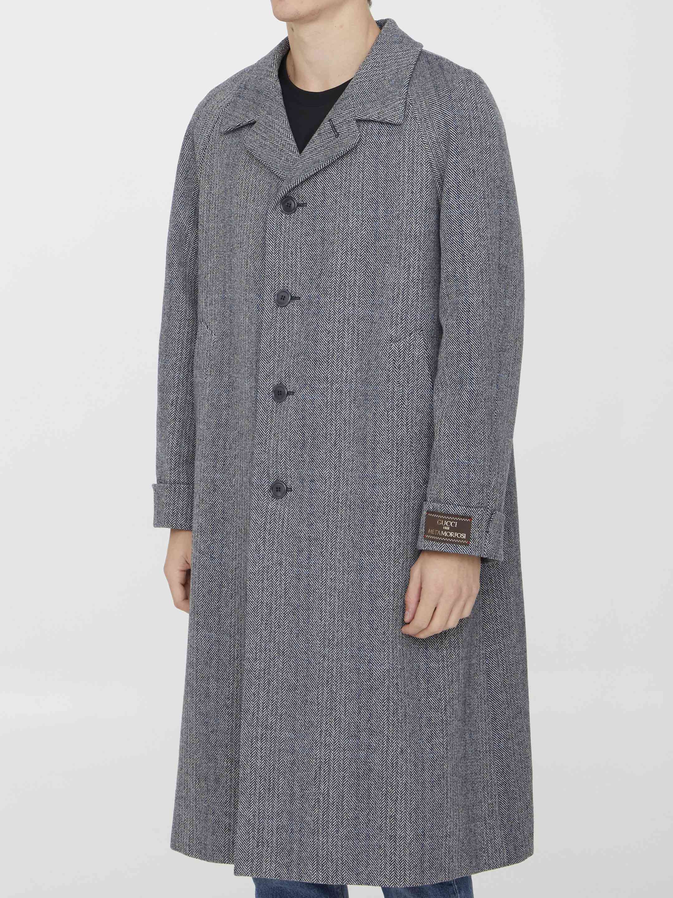 Gucci Men Houndstooth Coat - 2