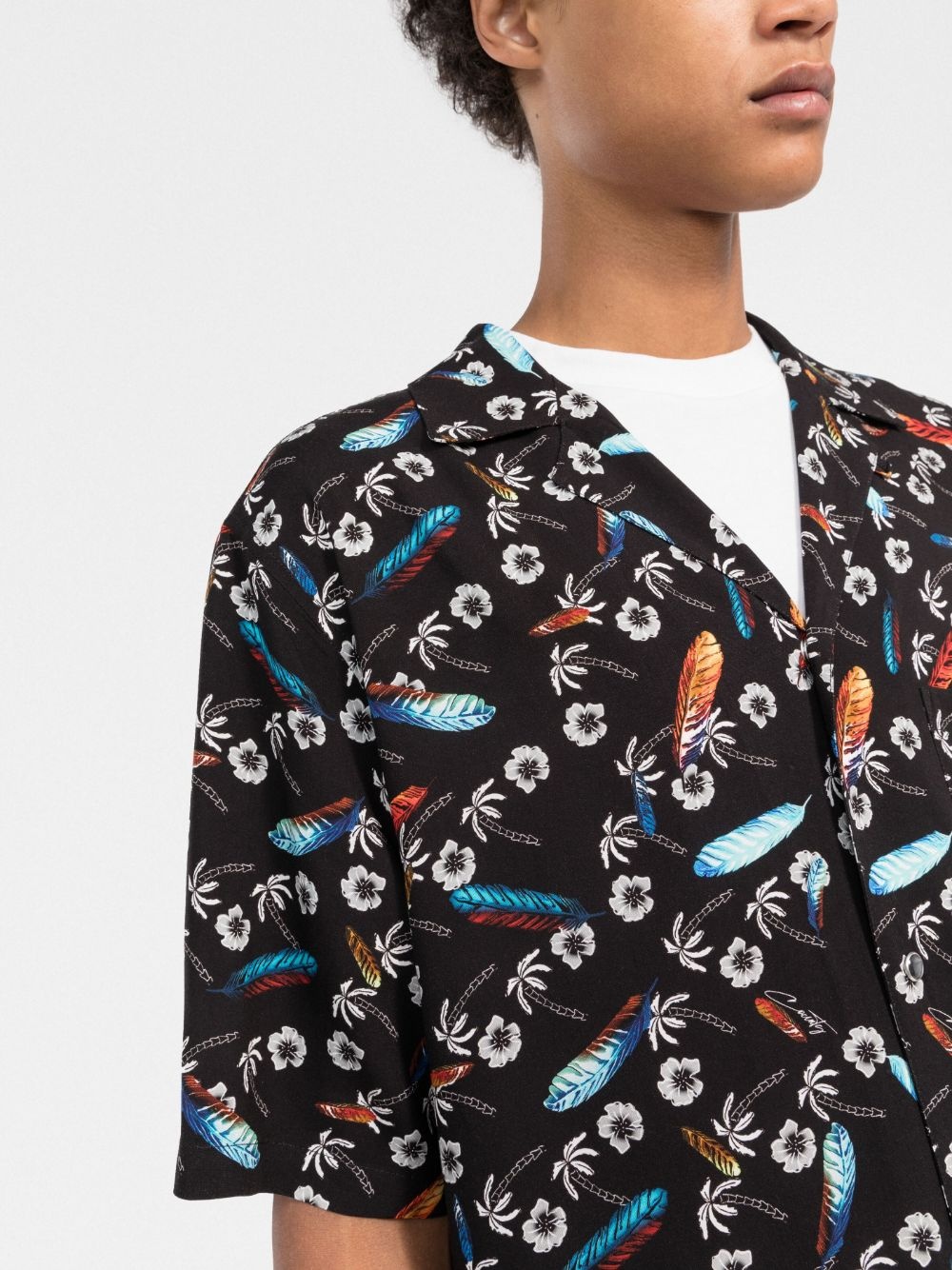 floral-print short-sleeve shirt - 5