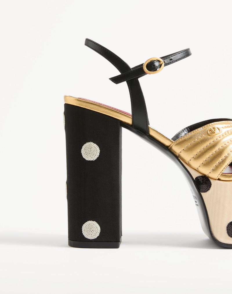 Valentino CRASHER PLATFORM SANDAL WITH PLUS DE POIS EMBROIDERY 125MM outlook