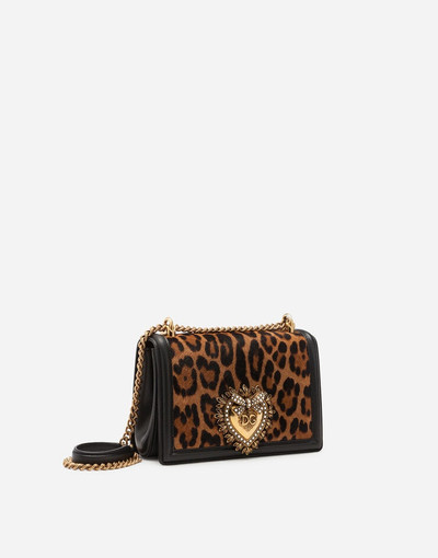 Dolce & Gabbana Medium Devotion bag in leopard-print pony hair outlook