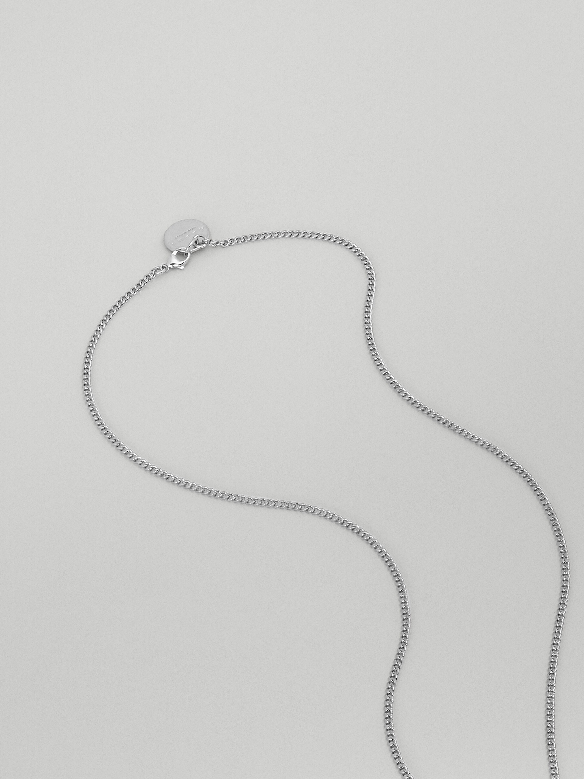 METAL NECKLACE WITH ENAMELLED FISH CHARM - 3