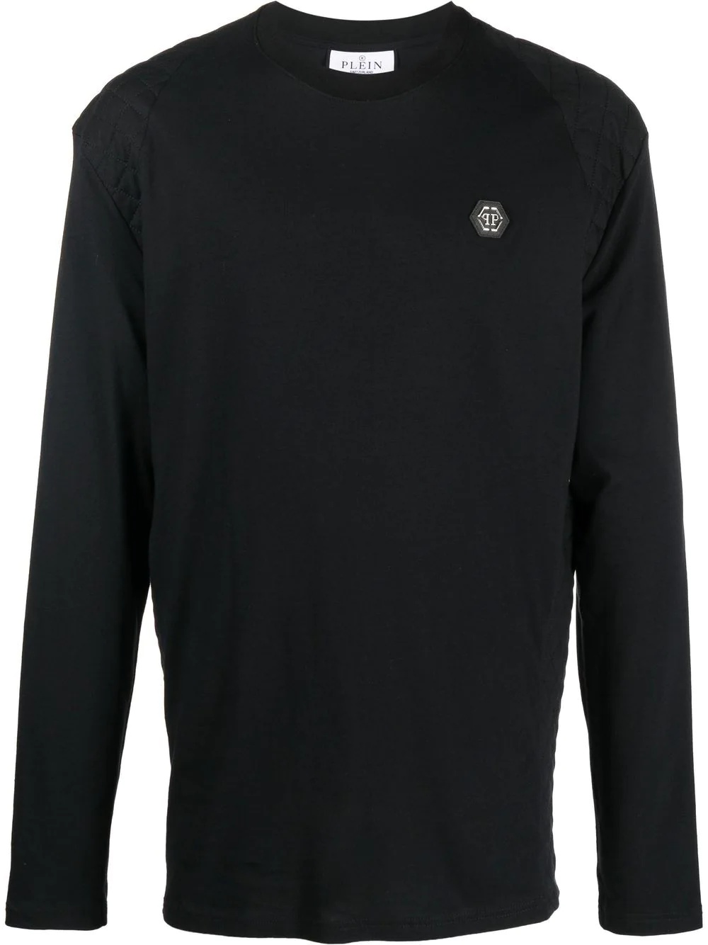 logo-embroidered long-sleeved T-shirt - 1