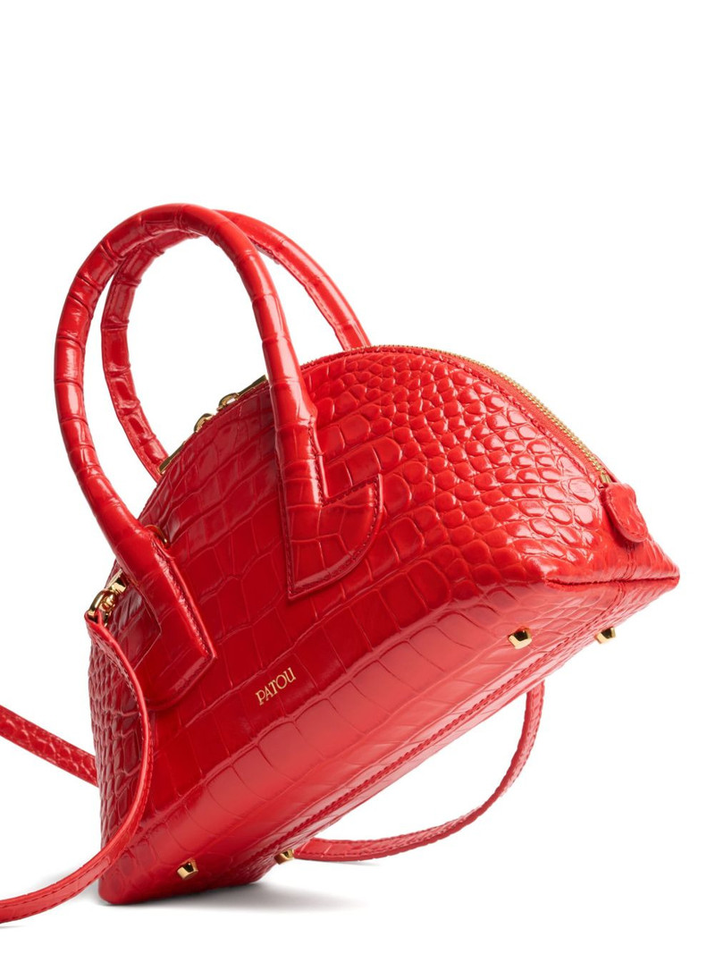 Le Patou Bowling crocodile-embossed half-moon bag 3