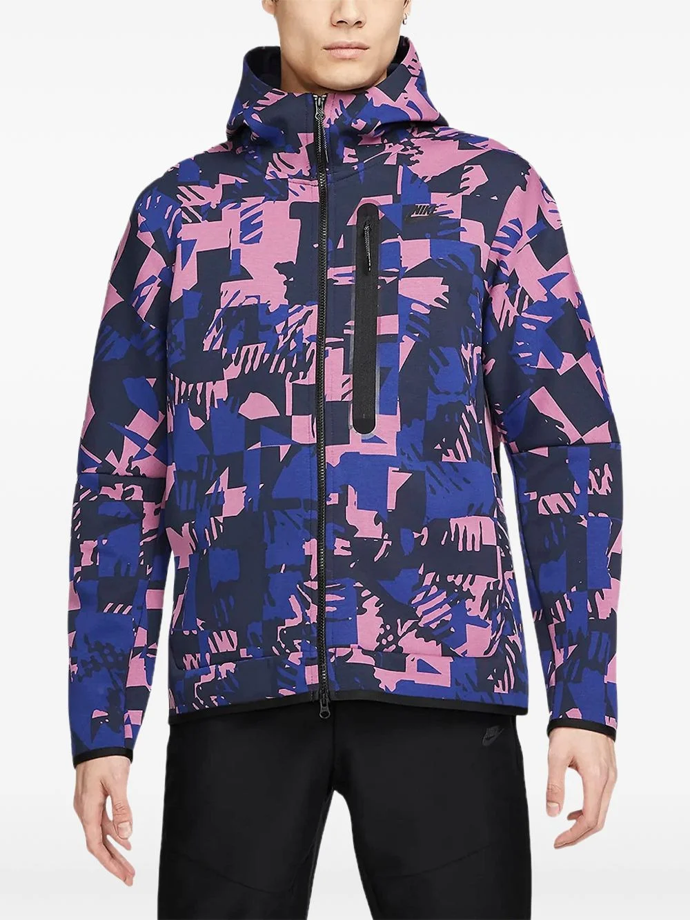 patterned hoodie - 1