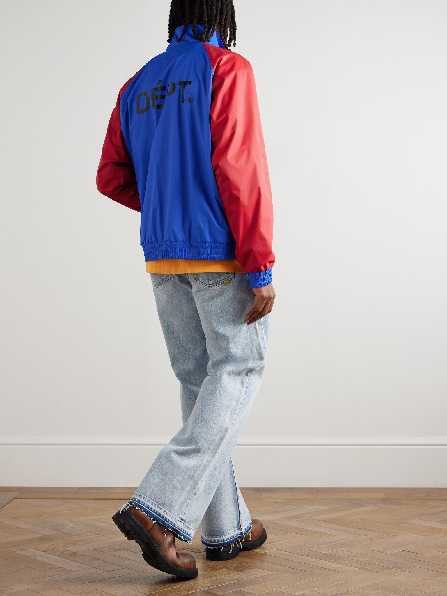 Jude Logo-Print Colour-Block Nylon-Ripstop Jacket Blue - 2