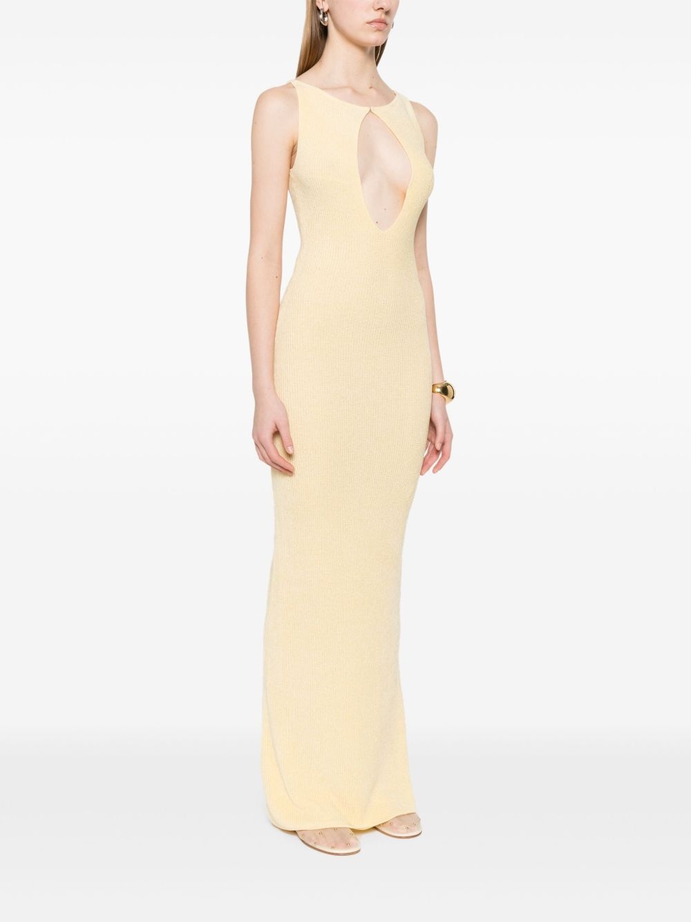 ribbed-knit maxi dress - 3