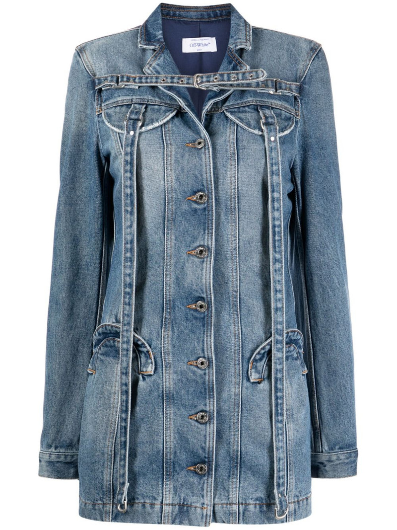 long-sleeve denim minidress 1