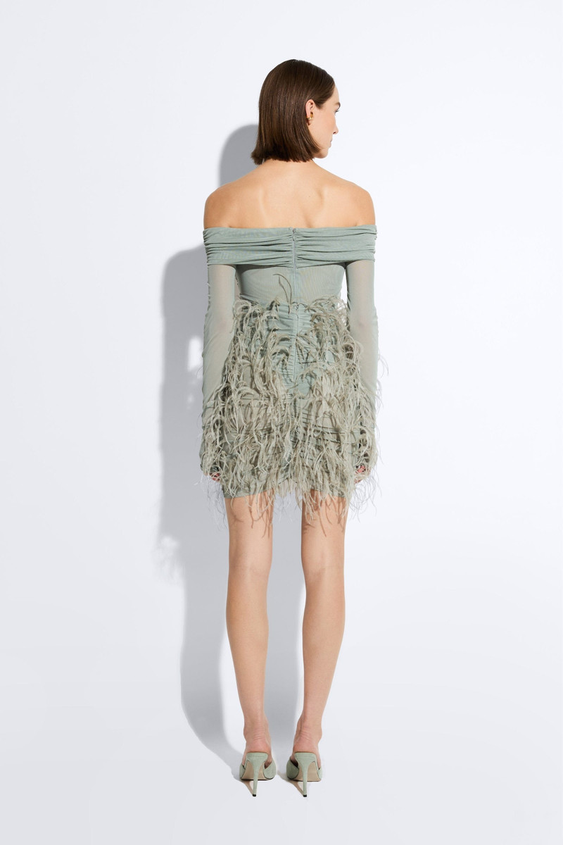 Mesh Off The Shoulder Cut Out Ruched Bodysuit 3