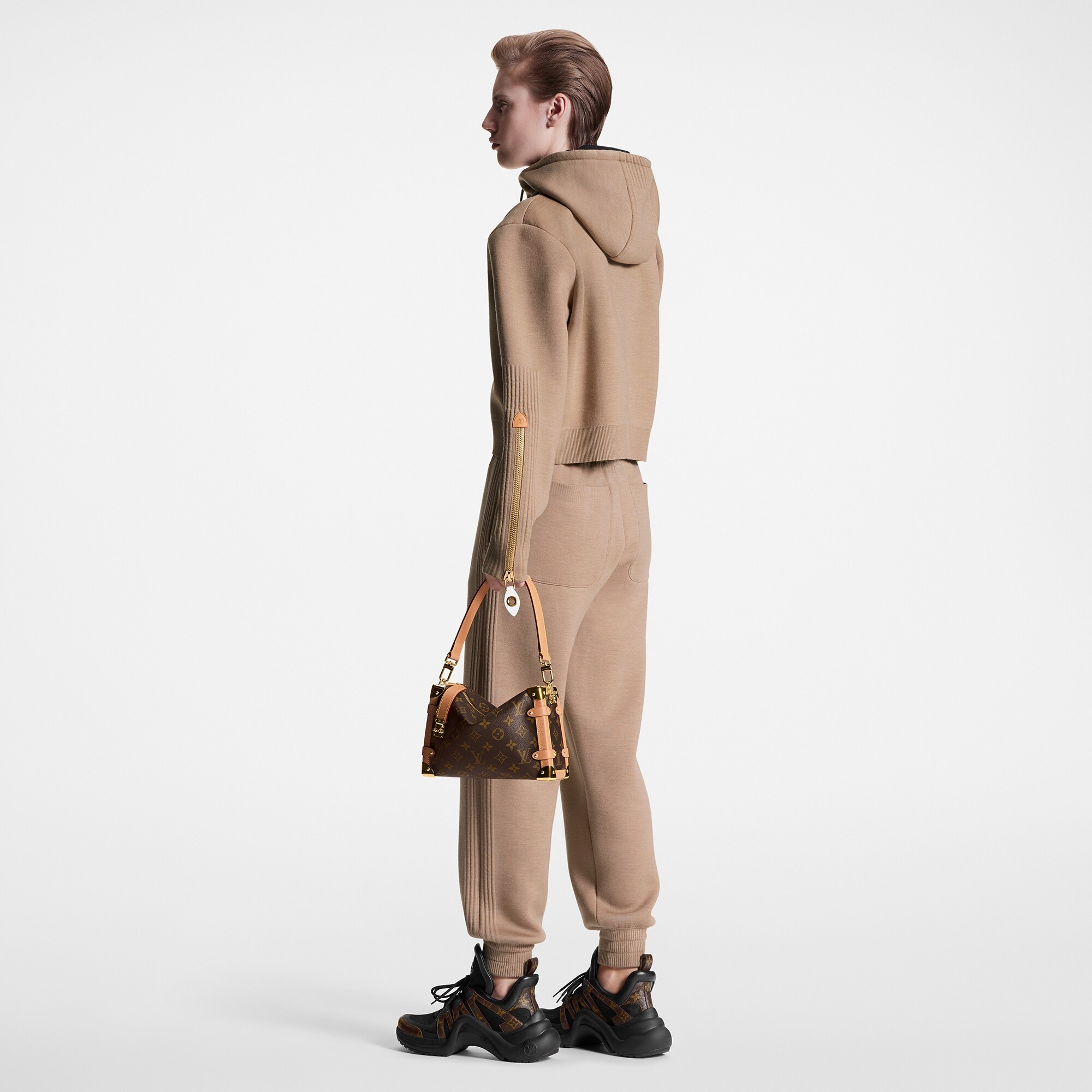 Wool-Silk Cropped Hoodie - 3