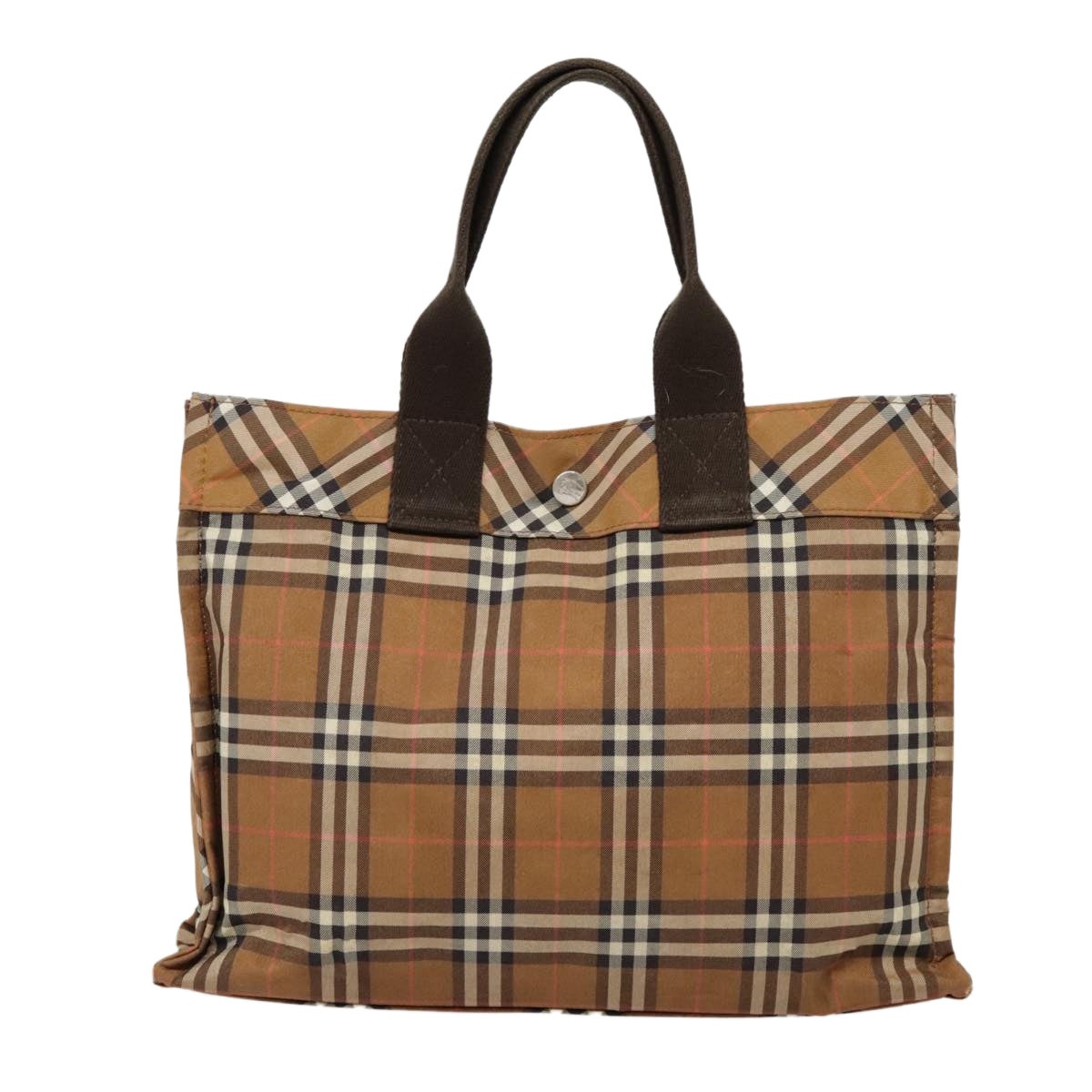 Burberry Nova Check Blue Label Tote Bag Nylon Brown - 3