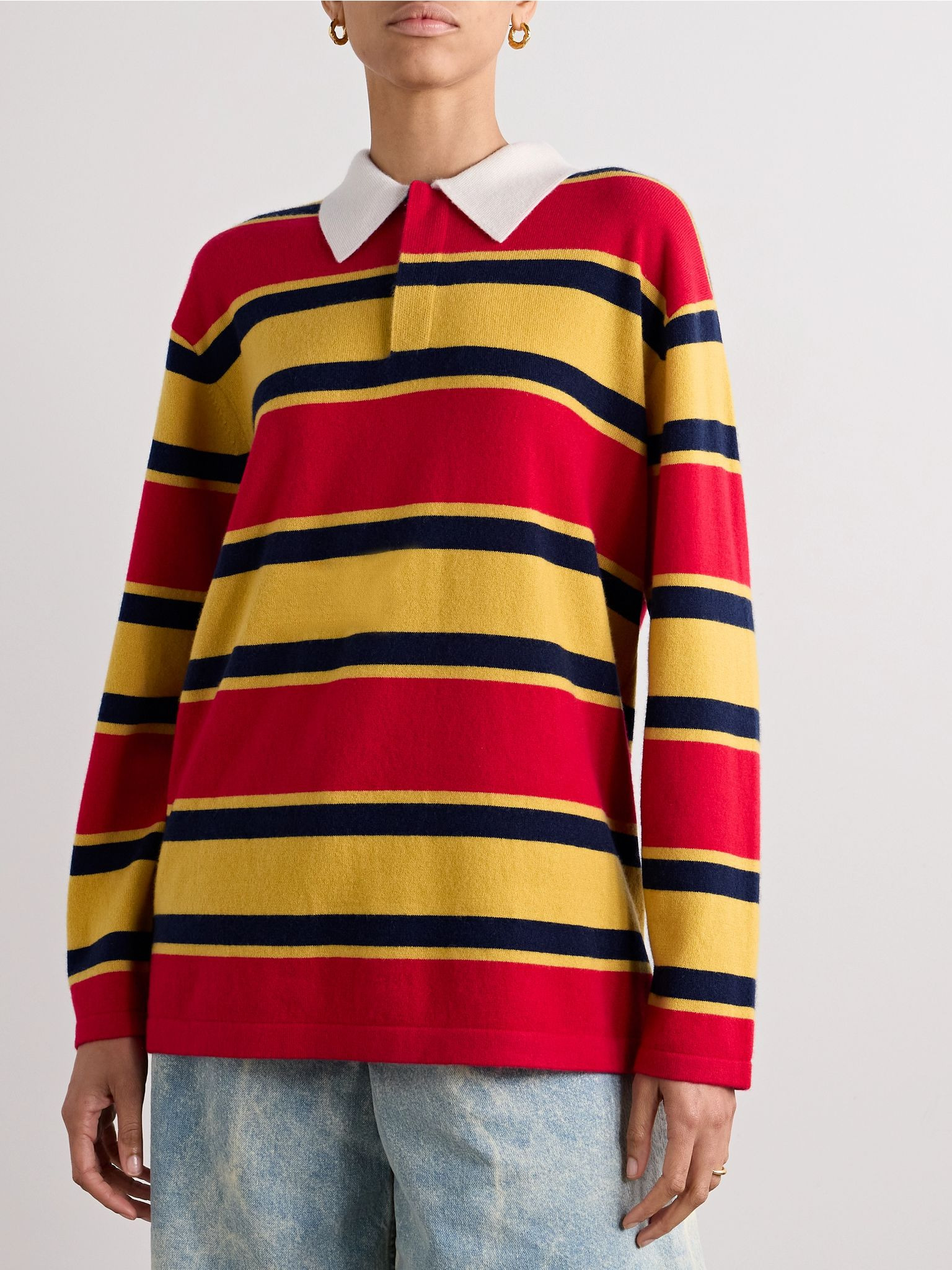 Rugby striped cashmere sweater Multi - 3
