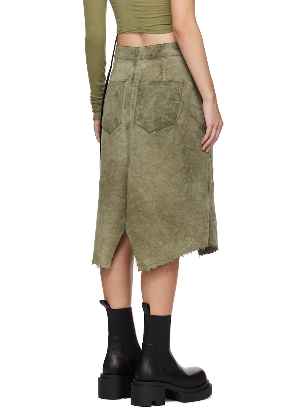 Khaki Porterville Slivered Midi Skirt - 3