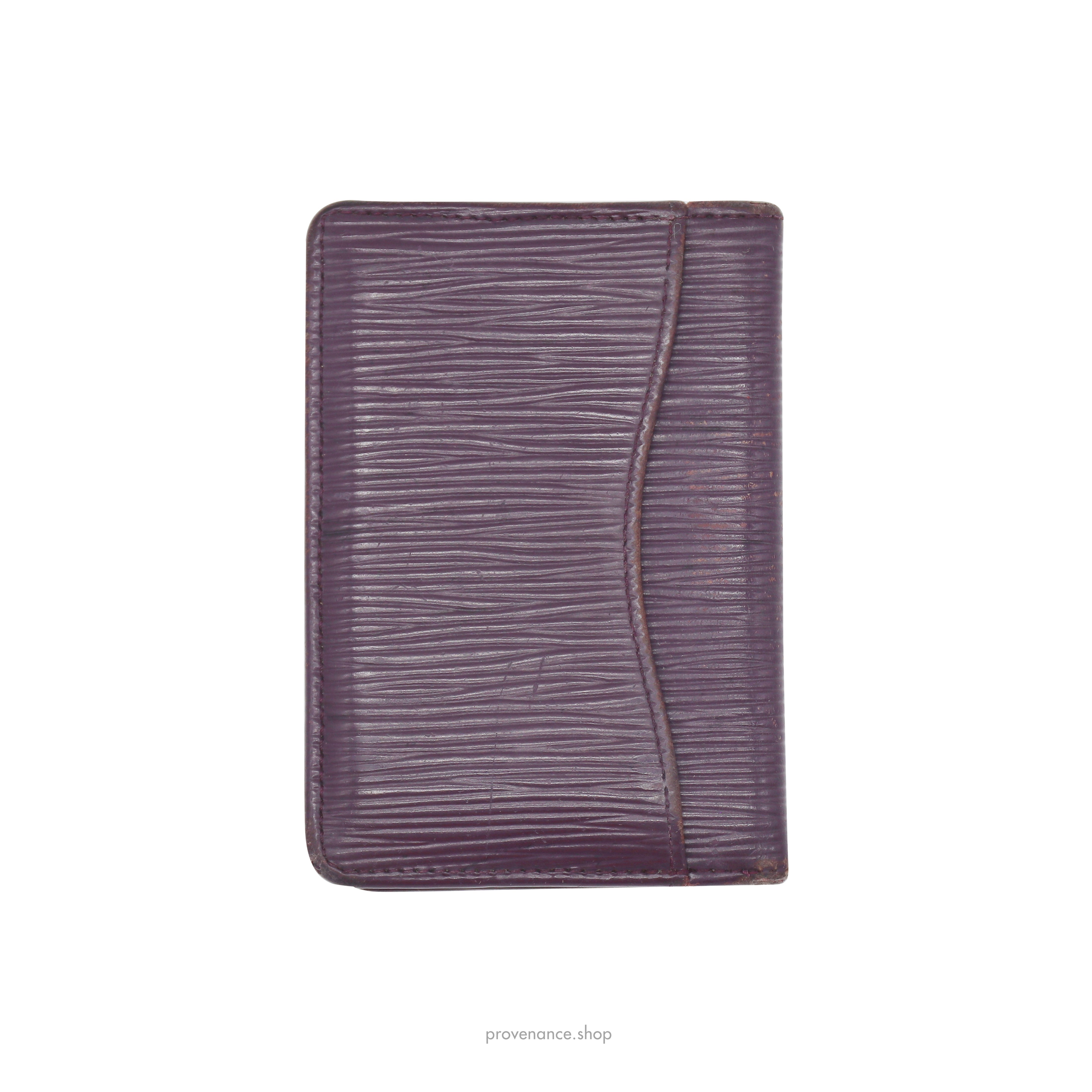 Louis Vuitton Pocket Organizer Wallet - Cassis Epi - 3