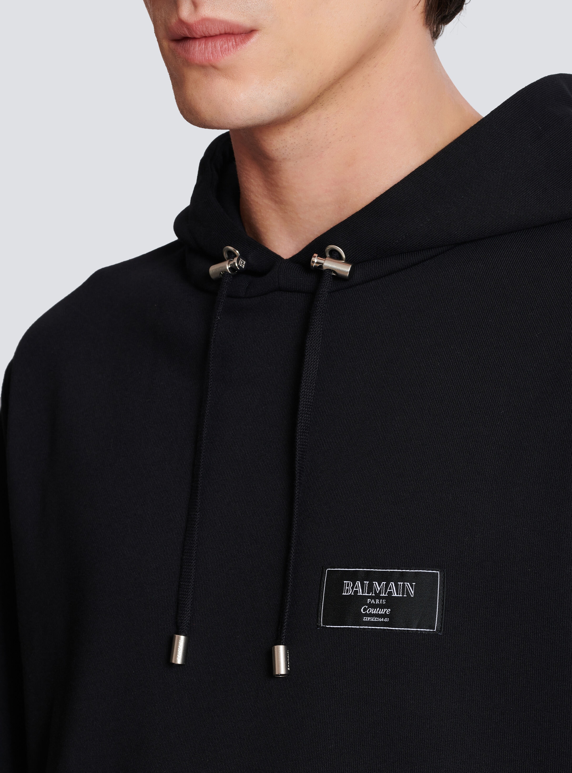 Hoodie with Balmain Couture label - 8