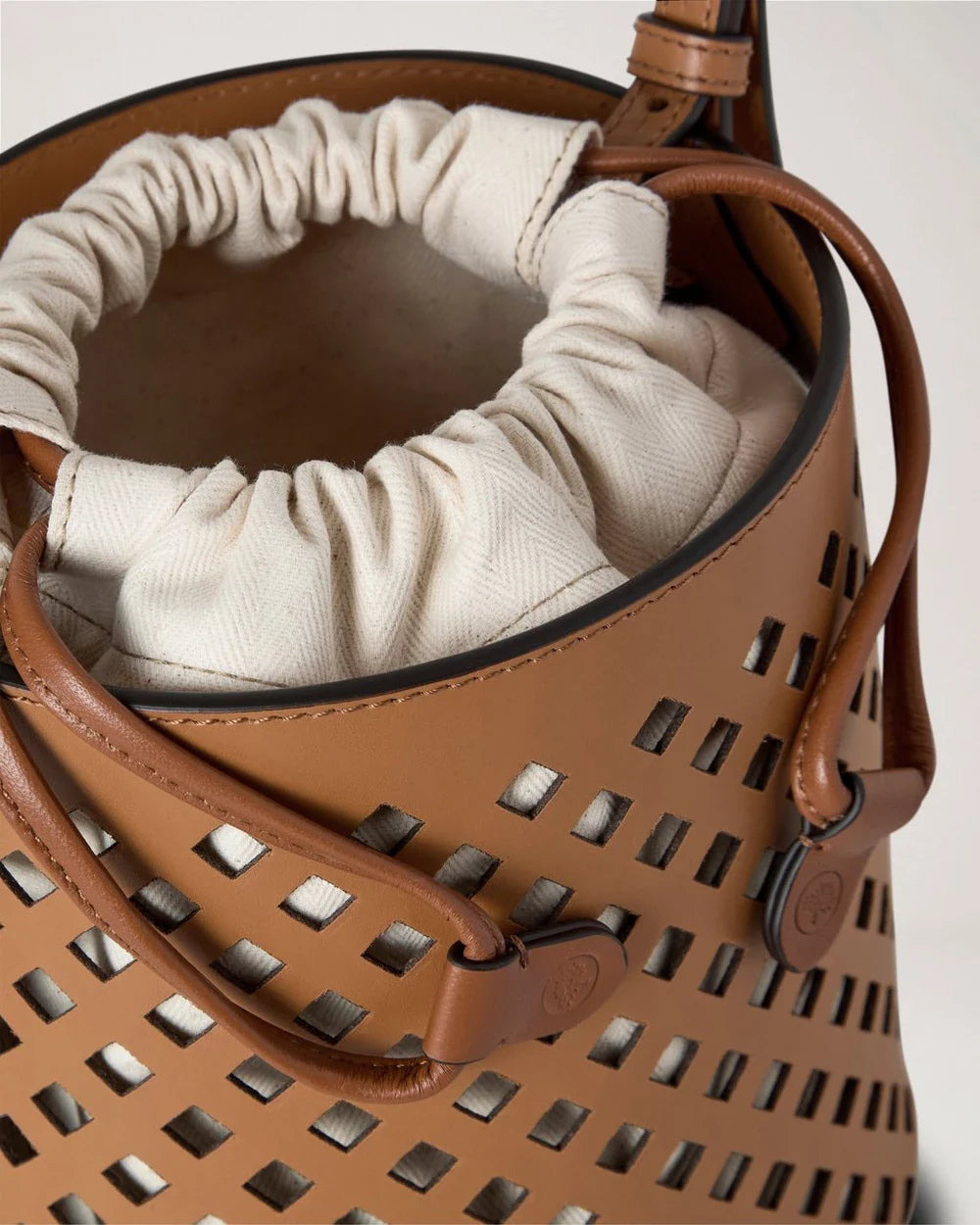 Perforated Bucket Toffee Perforated Leather - 5