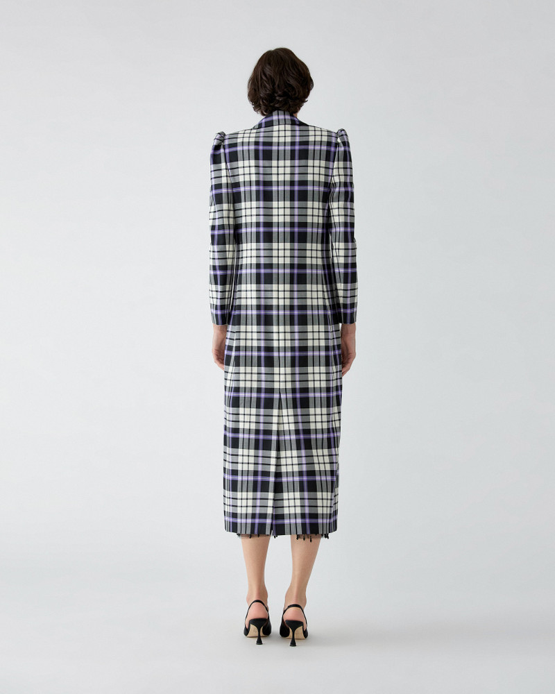 Plaid Single-Breasted Coat 3