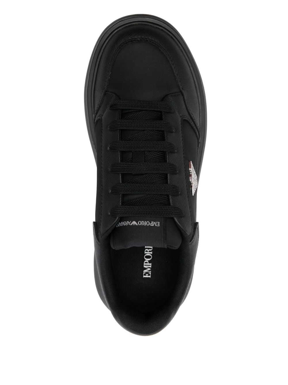 panelled lace-up sneakers - 4
