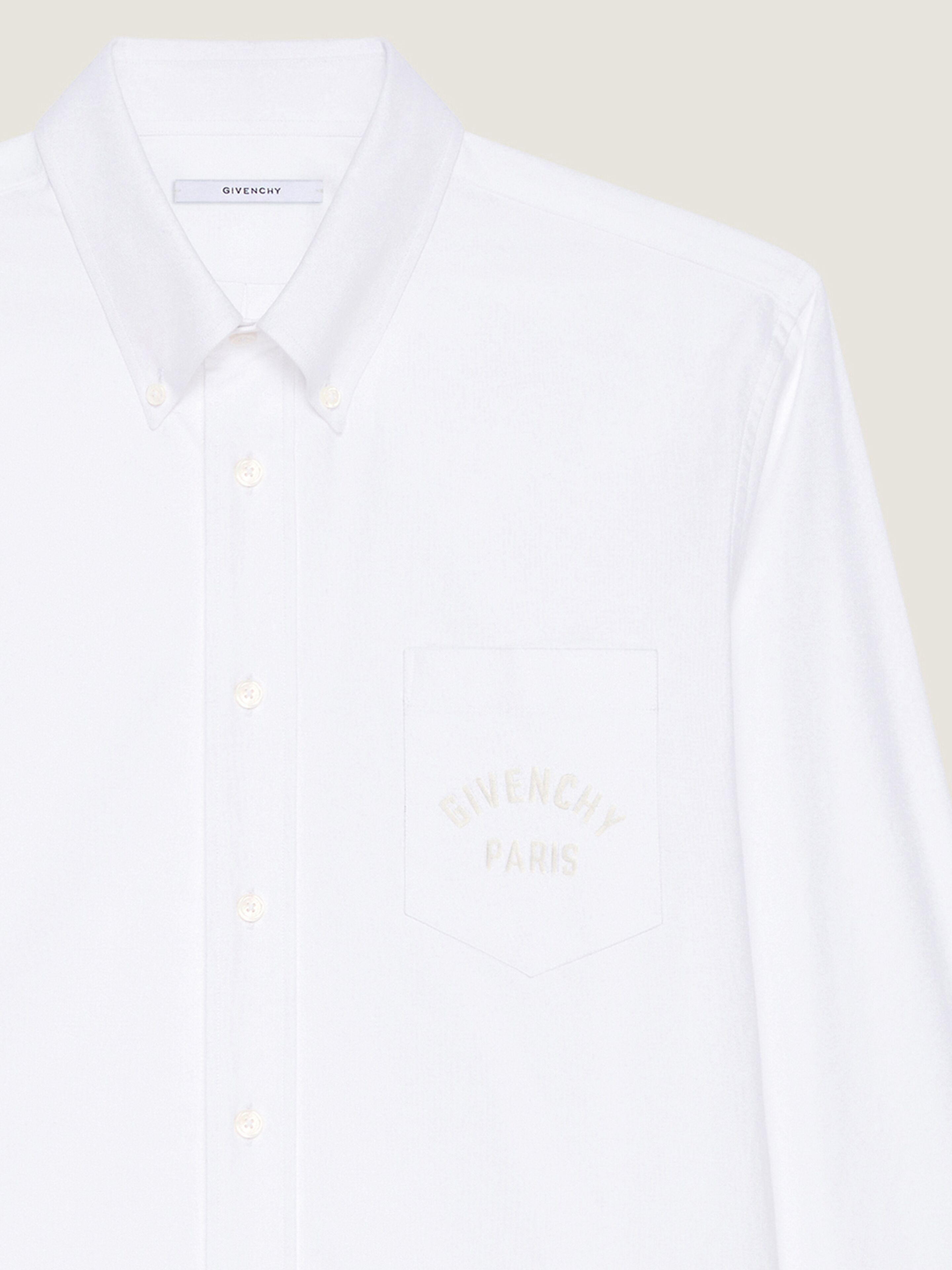 SHIRT IN COTTON WITH GIVENCHY PARIS EMBROIDERY - 2
