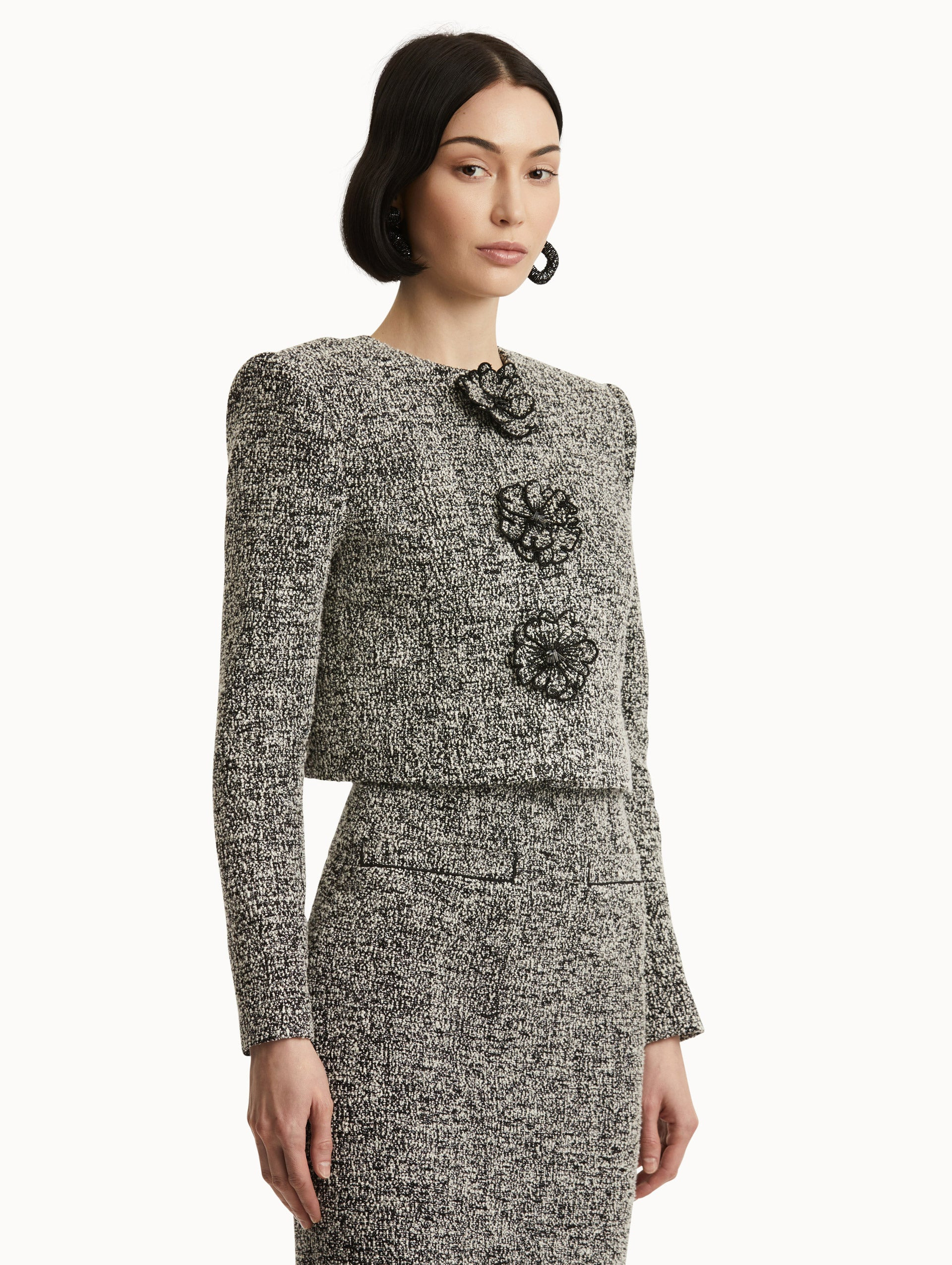 BOUCLÉ JERSEY TWEED JACKET - 5