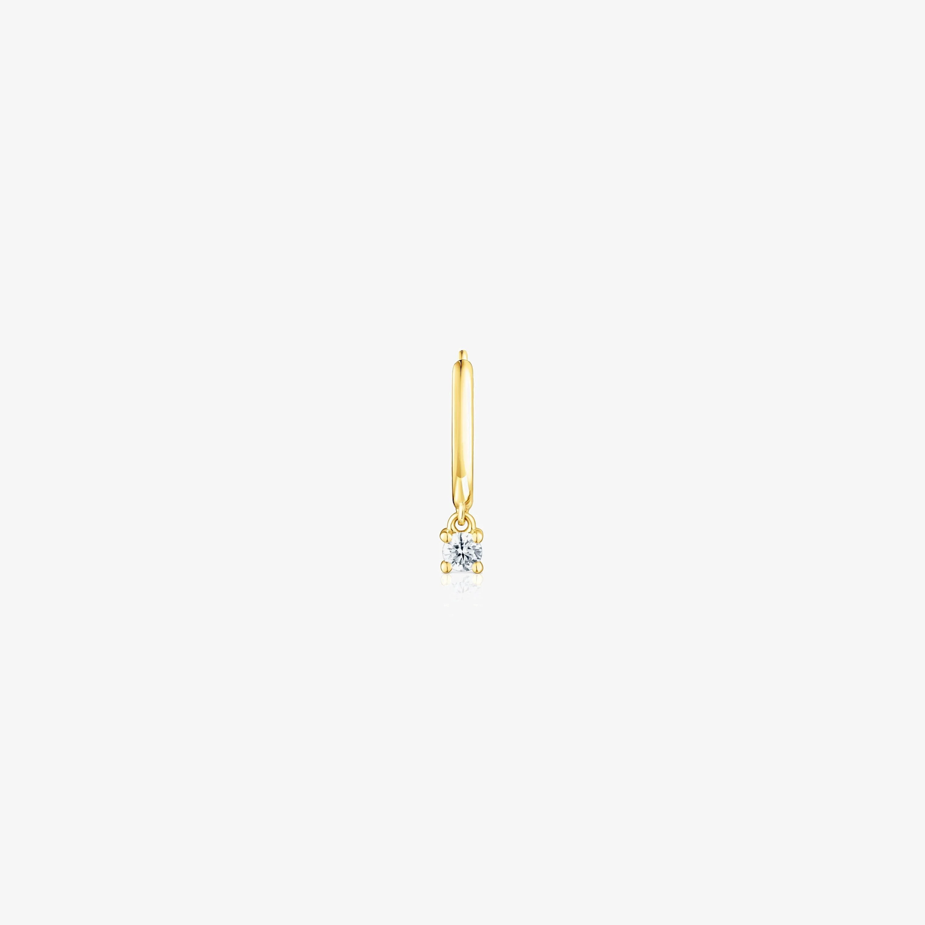 18K solid gold TOUS Basics Hoop earring with diamond - 1