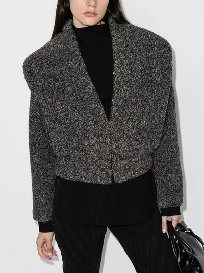 Isabel Marant exaggerated-shoulder bouclé jacket outlook