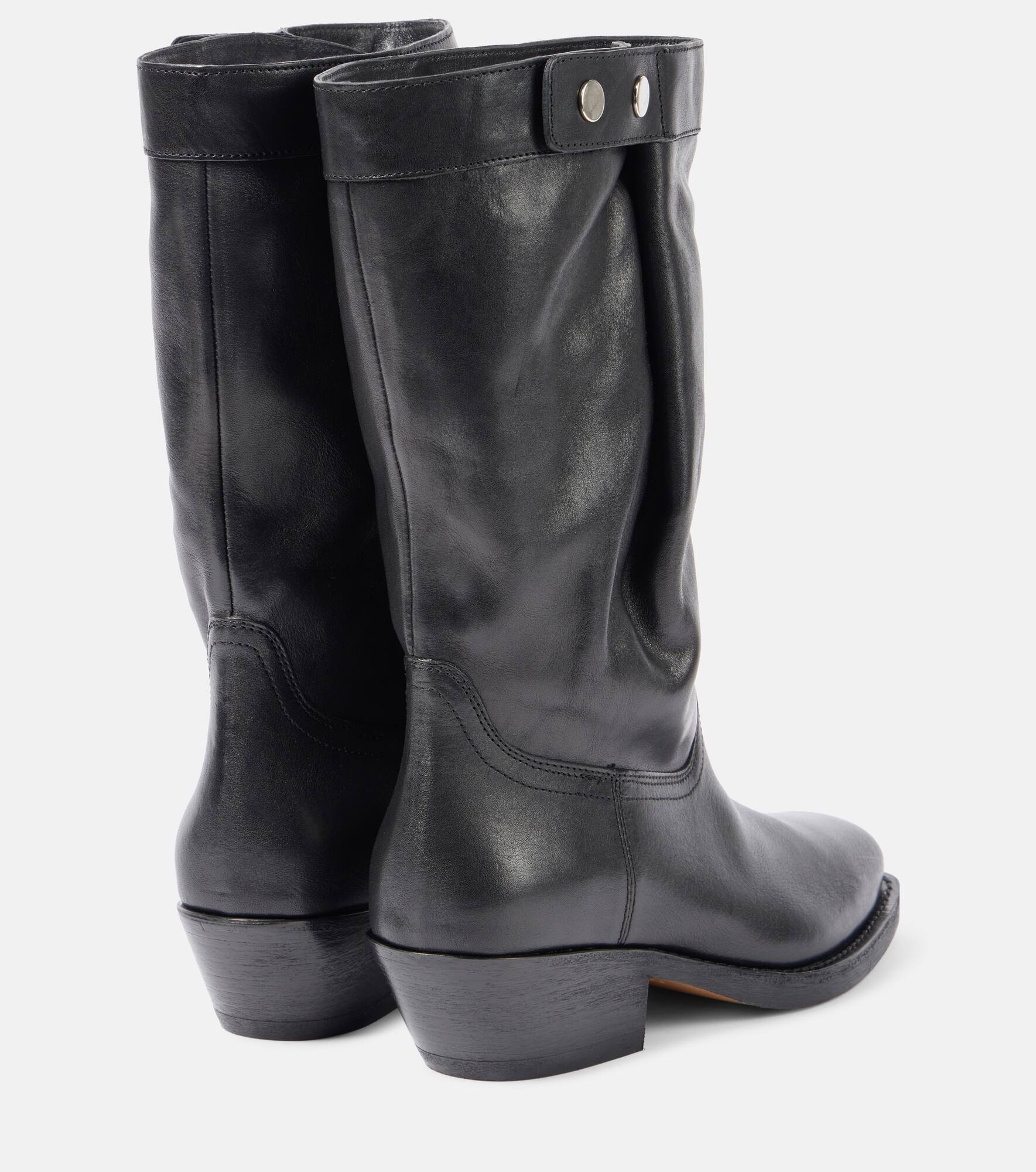 Ademe leather cowboy boots - 3