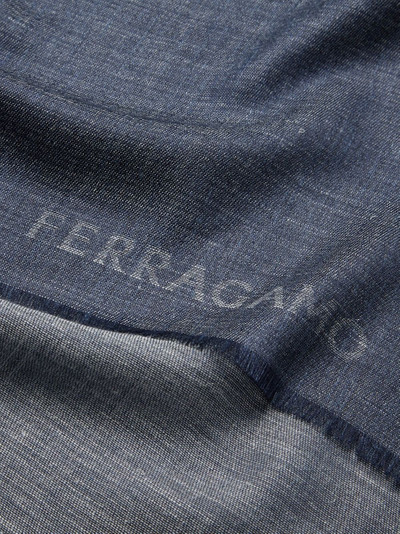 FERRAGAMO cashmere-blend jacquard scarf outlook